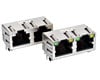 RJ45 8P8C Shielded Ganged 1x2 Tab-Up Connector