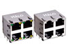 RJ45 8P8C Shielded Stacked 2x2 Connector
