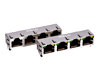 RJ45 8P8C Shielded Ganged 1x4 Tab-Up Connector